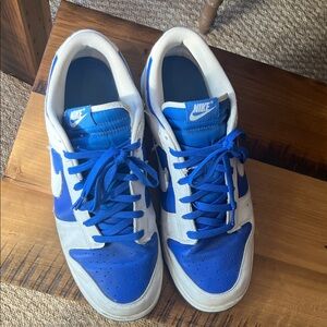 Nike Men's Bold Blue and White Sneakers